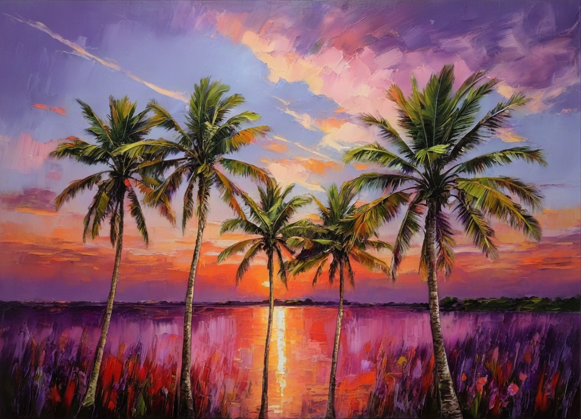 Palmeras en el mar