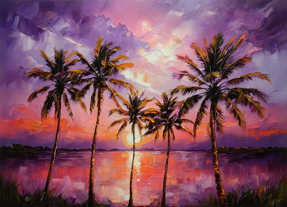 Palmeras en el mar
