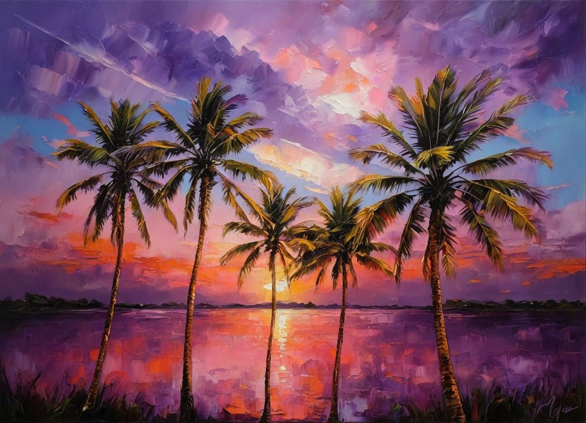 Palmeras en el mar